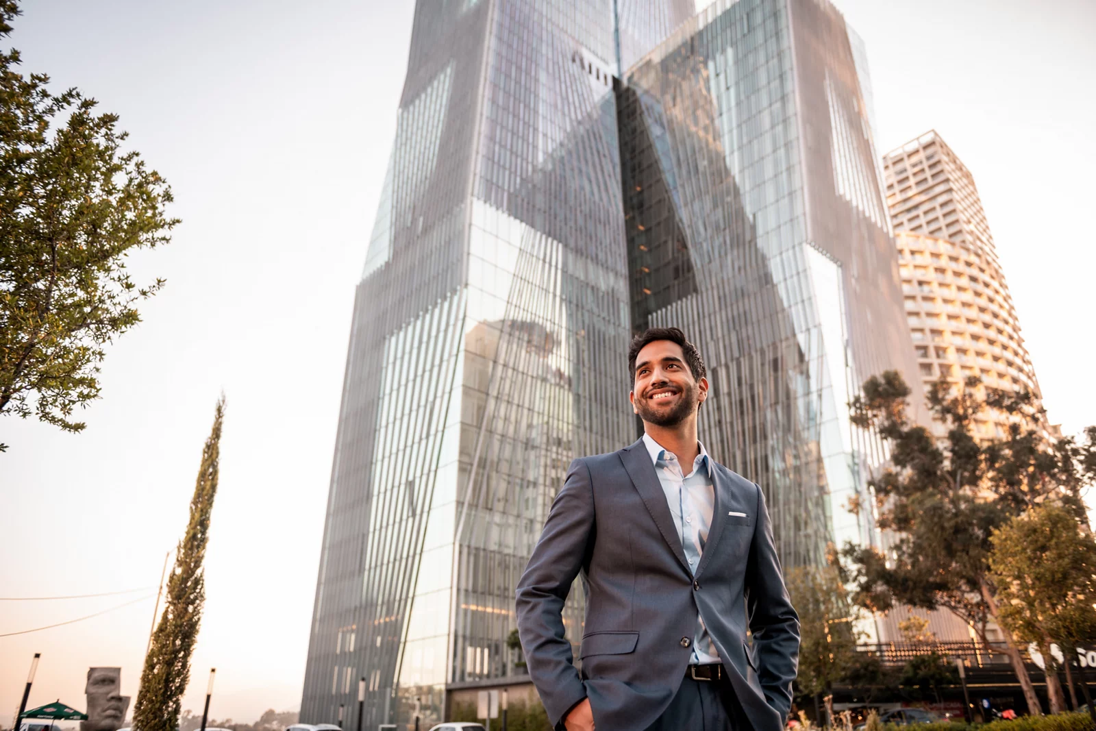 Modern high-rise architectural detail